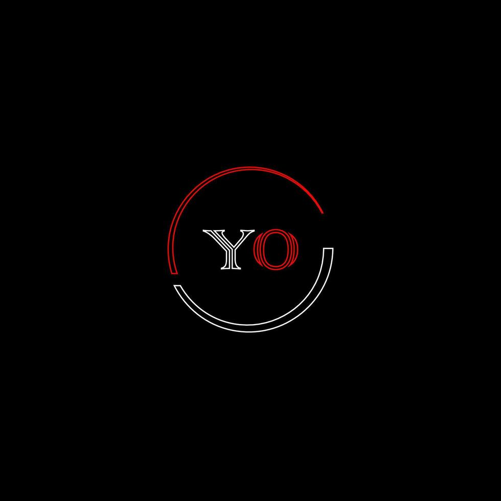 YO creative modern letters logo design template vector