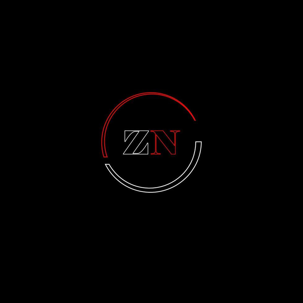 zn creativo moderno letras logo diseño modelo vector