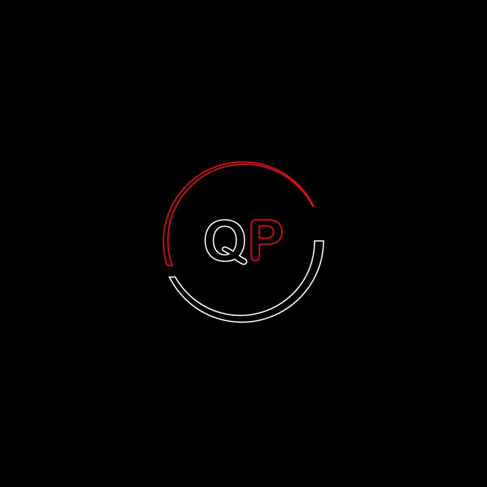 QP creative modern letters logo design template vector