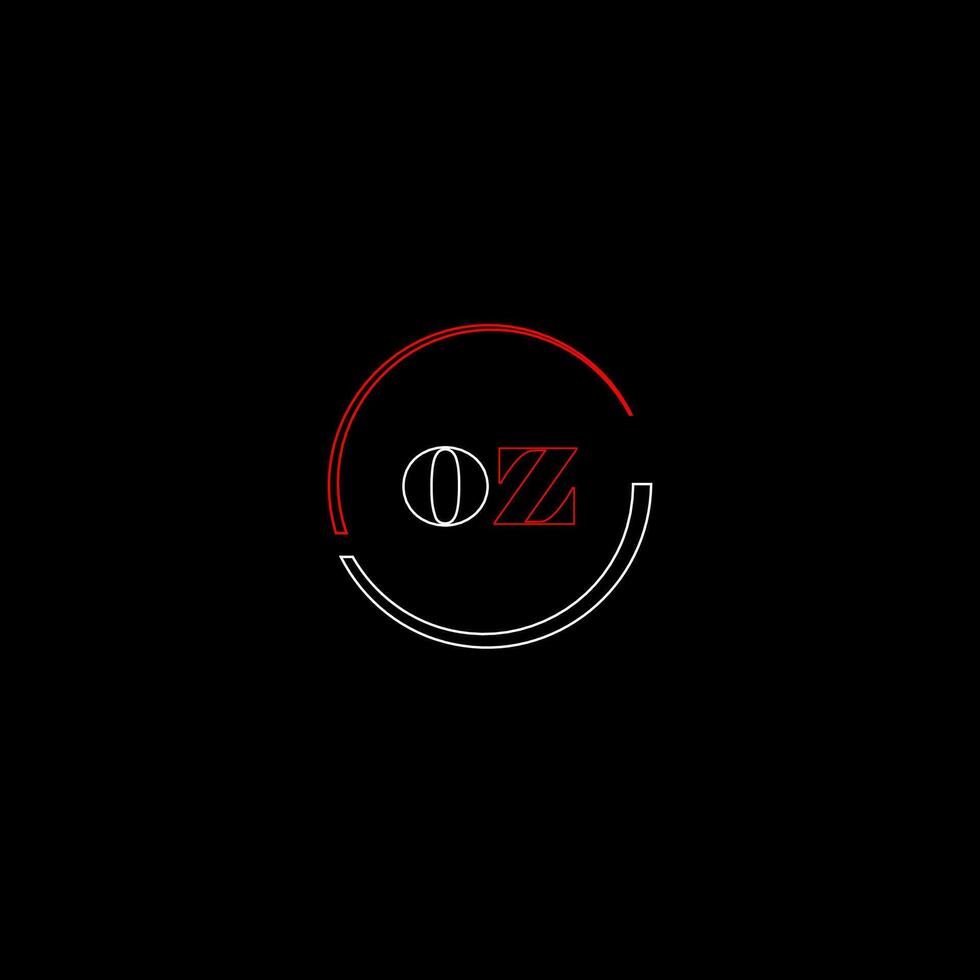onz creativo moderno letras logo diseño modelo vector