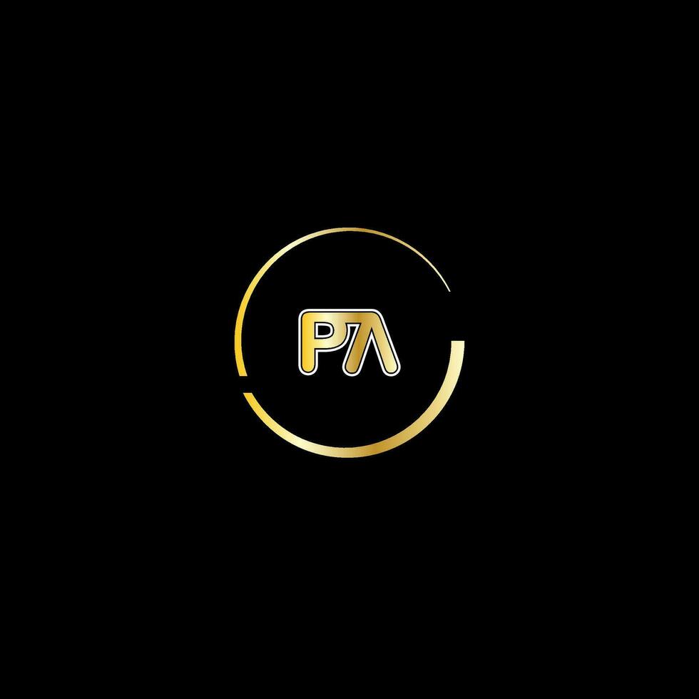 PA creative modern letters logo design template vector