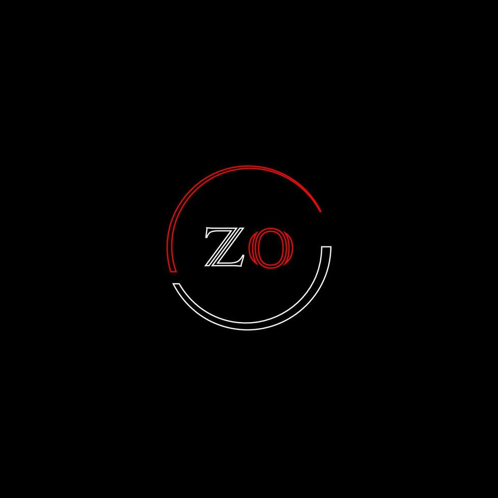 ZO creative modern letters logo design template vector