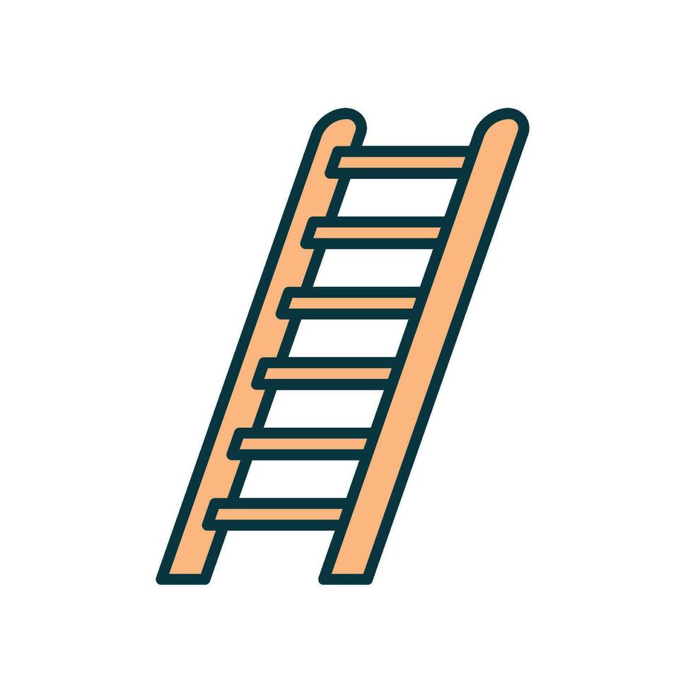 Ladder icon for climbing and construction tools vector