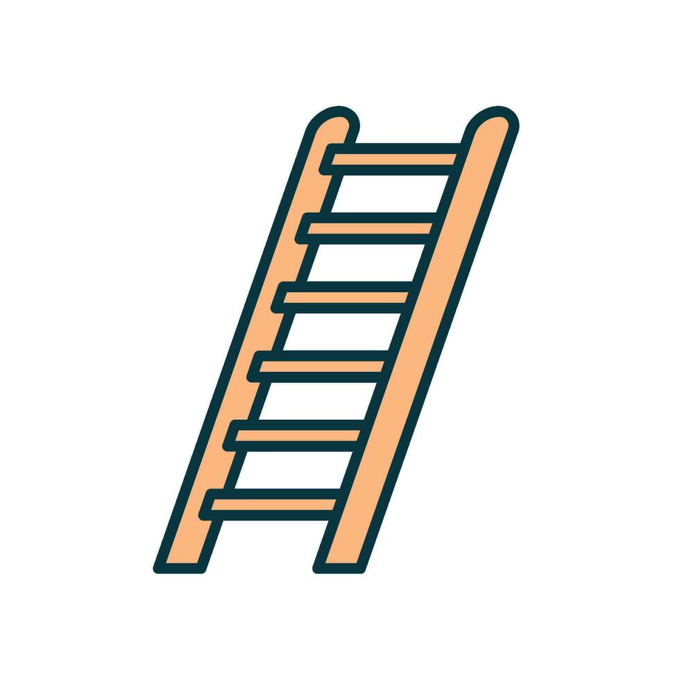 escalera icono para alpinismo y construcción herramientas vector