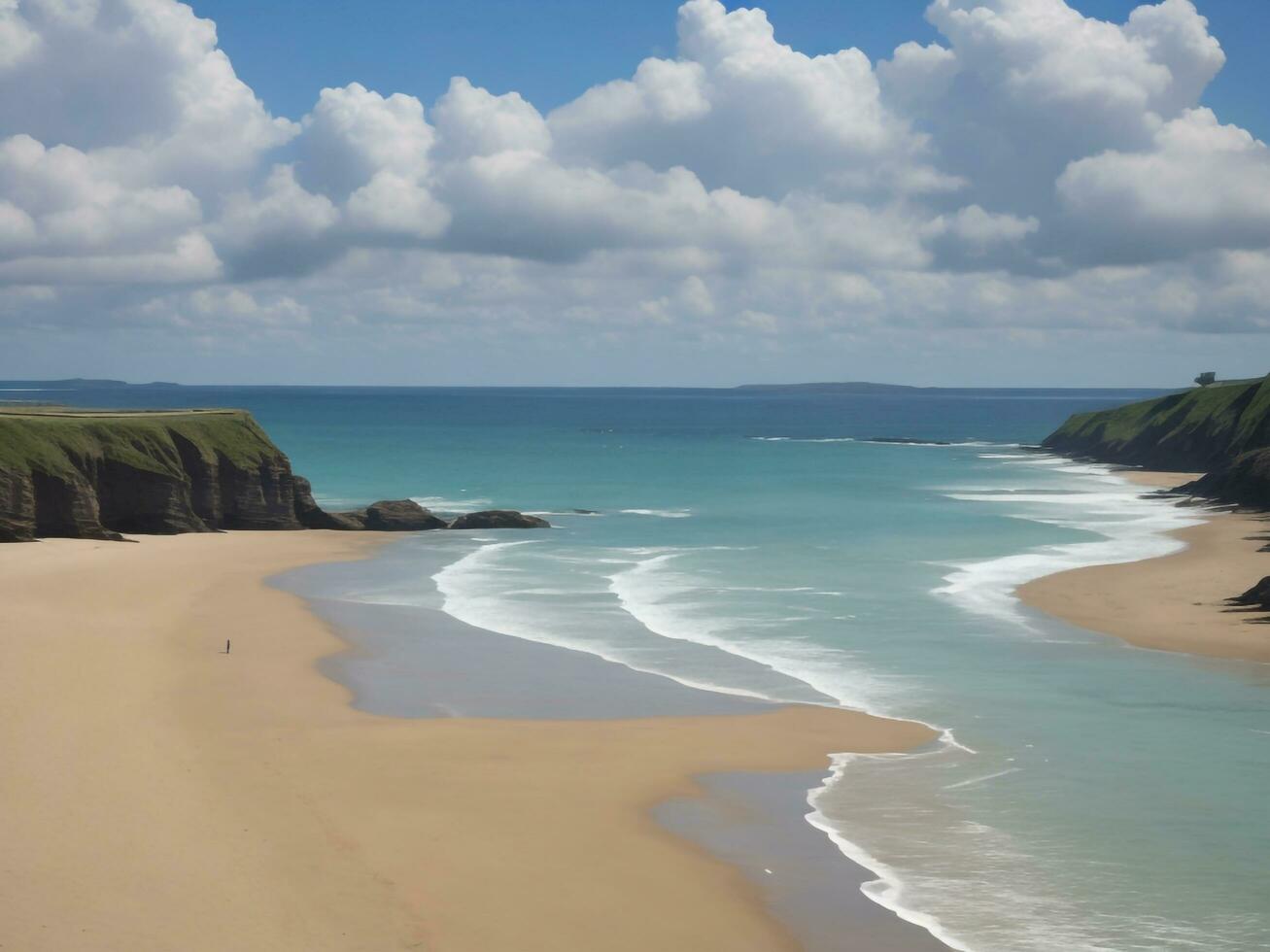 beach beautiful close up image ai generated photo