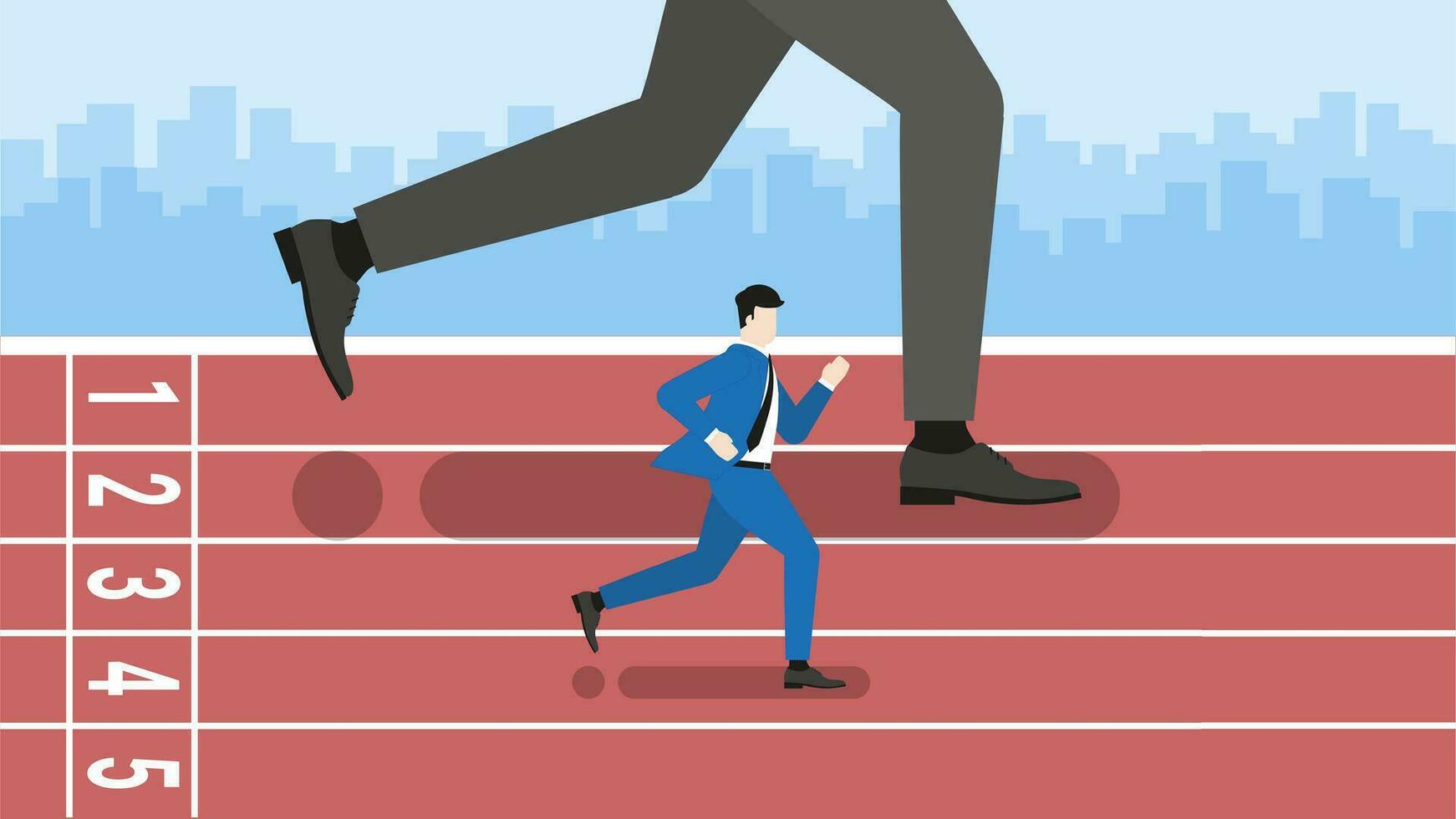 Forward to finish line on Running track. Concept of Business Competition  Game, Strategy and Challenges 29939087 Stock Photo at Vecteezy