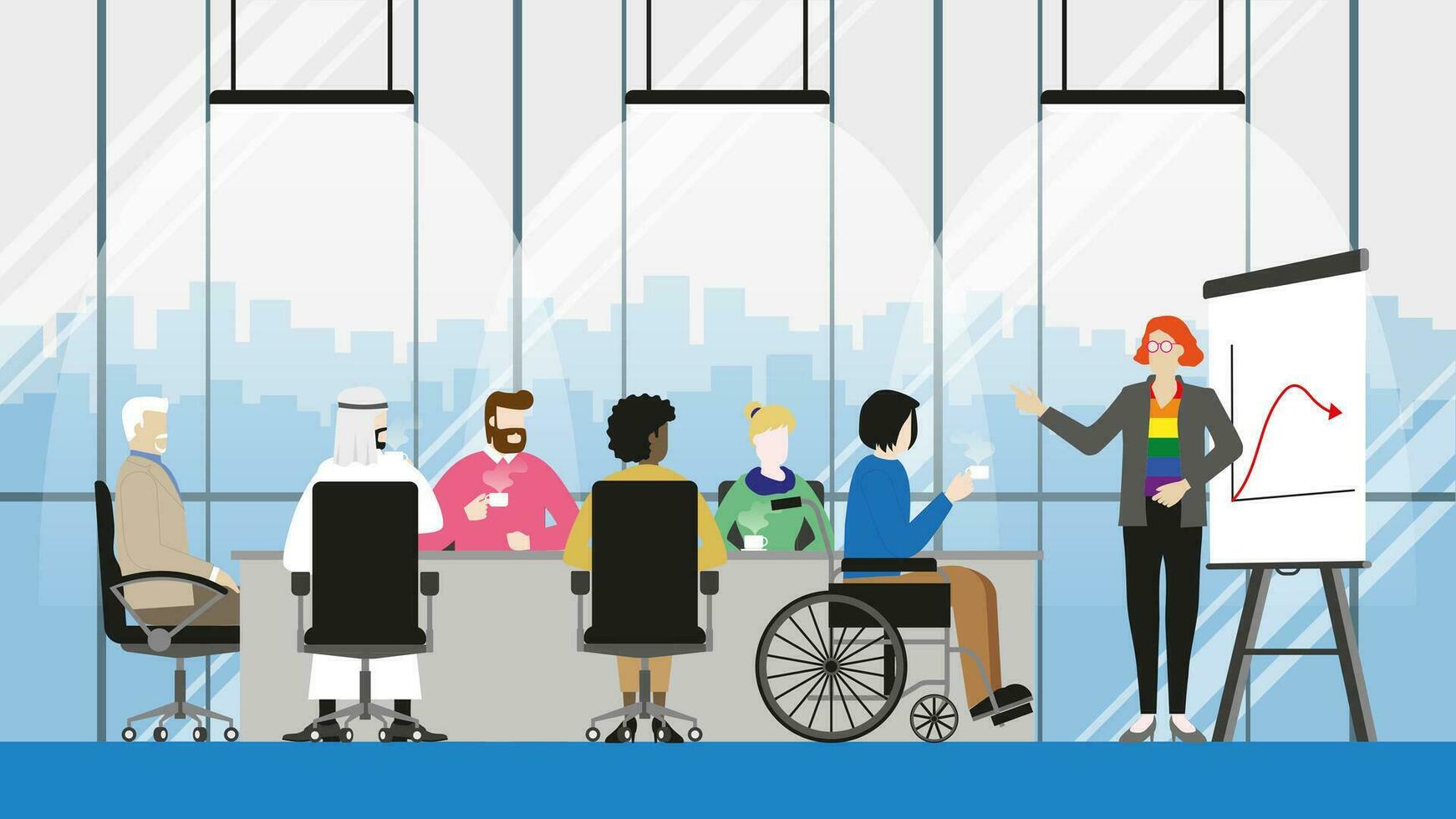 LGBT, transgender, Gay, Muslim, Handicapped, Black lady, Different ages, Nationalities, Genres. Equality vector