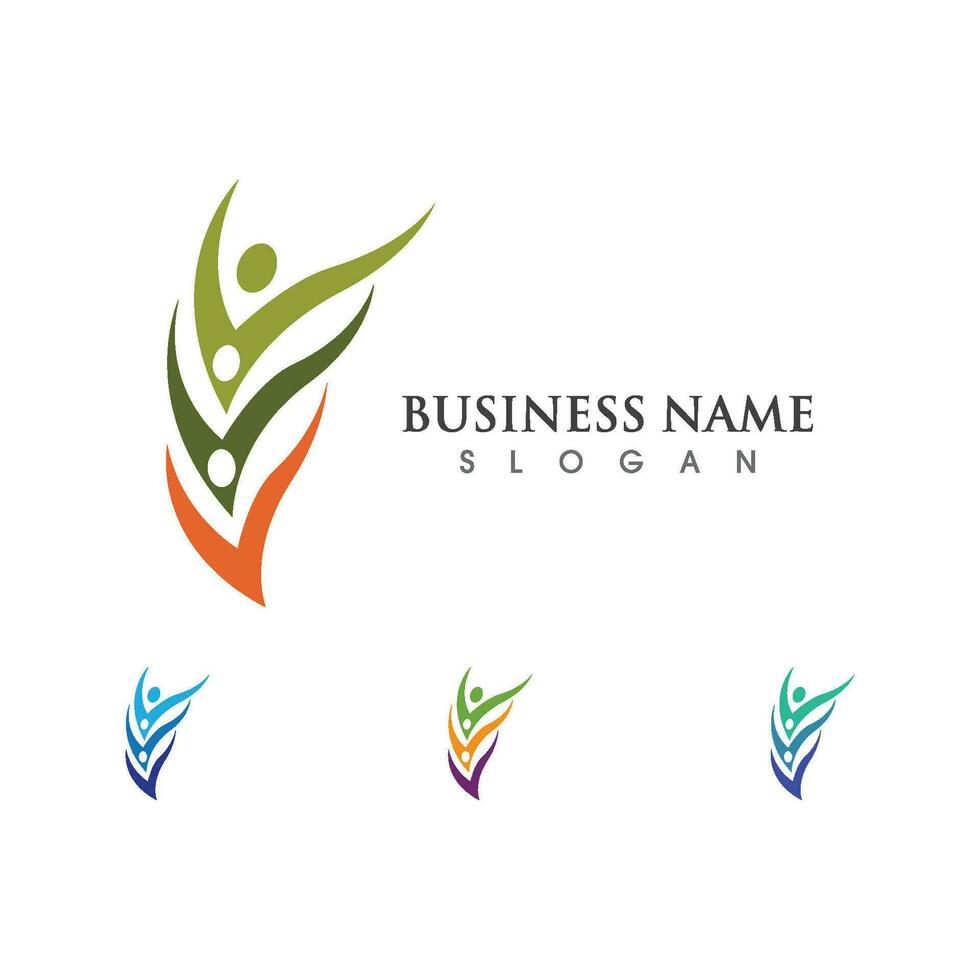 Human character logo sign vector