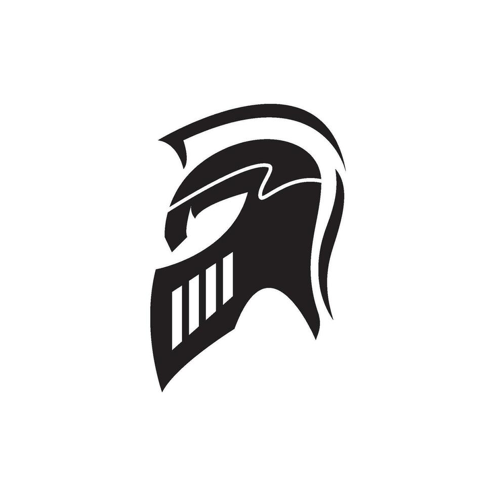 Spartan helmet logo template vector