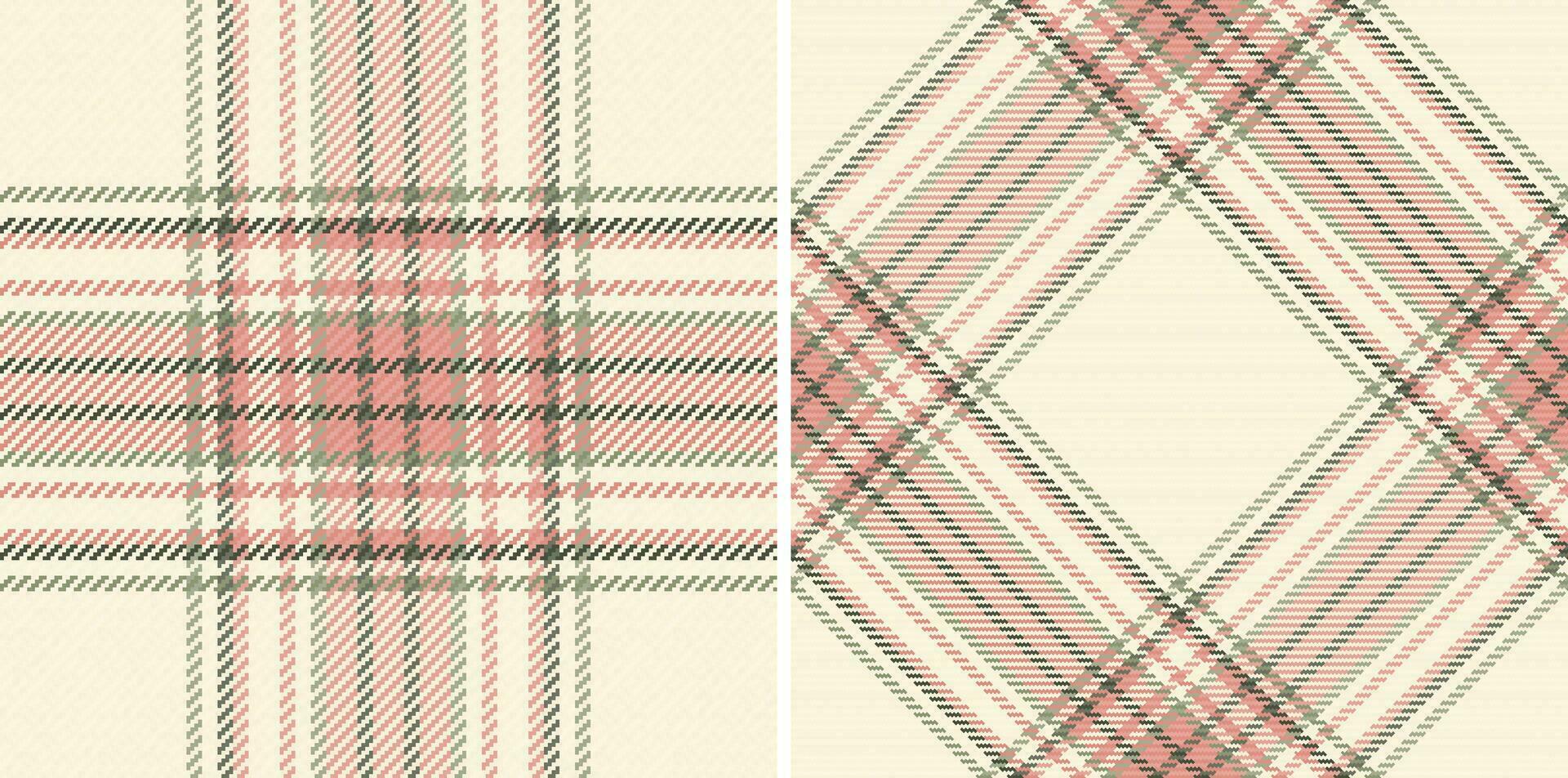 Fabric textile texture of plaid check tartan with a seamless pattern background vector. vector