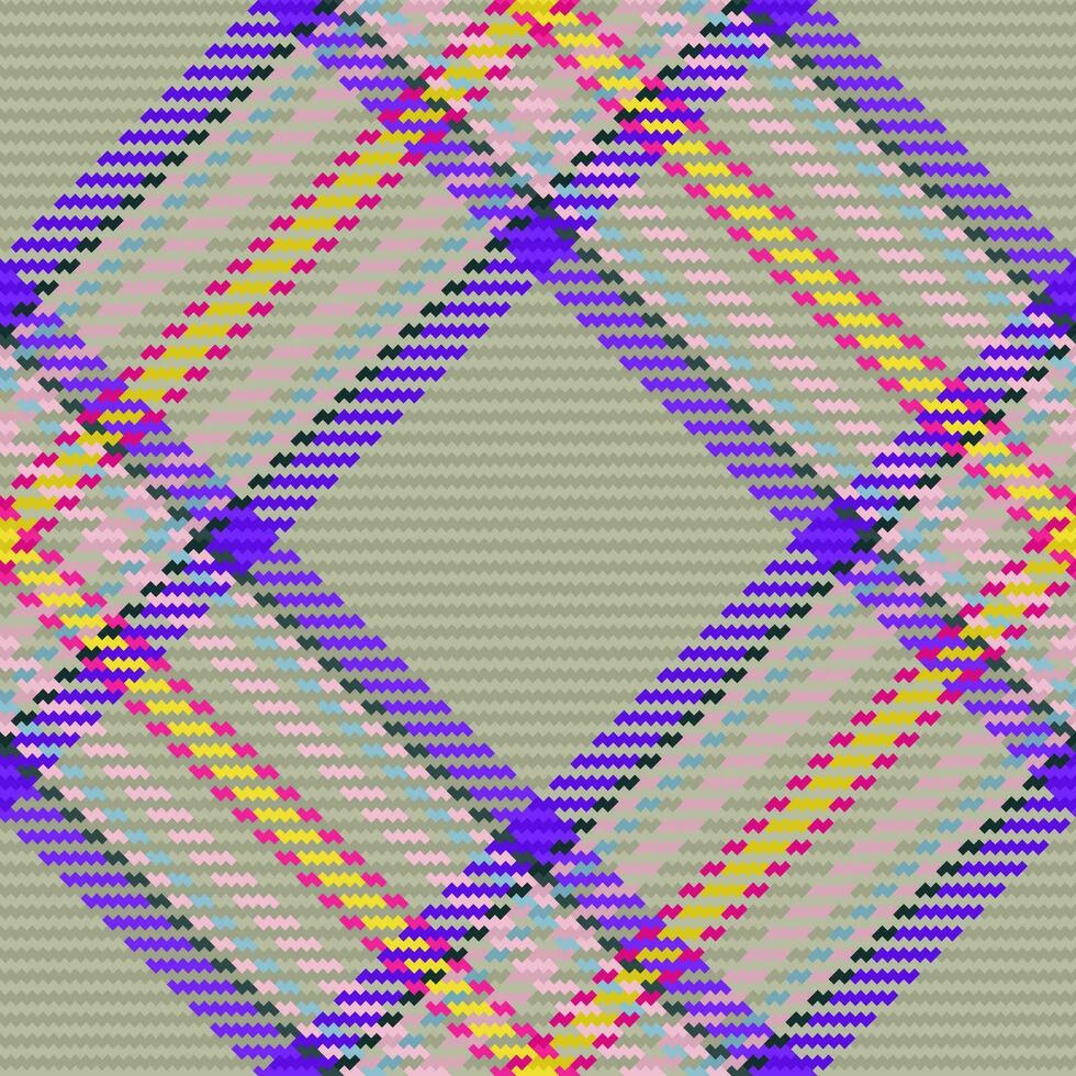 Pattern tartan background of check fabric textile with a plaid texture vector seamless.