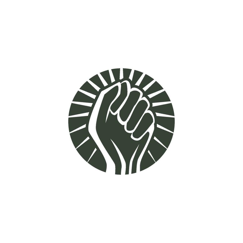 Hand strong vector icon illustration