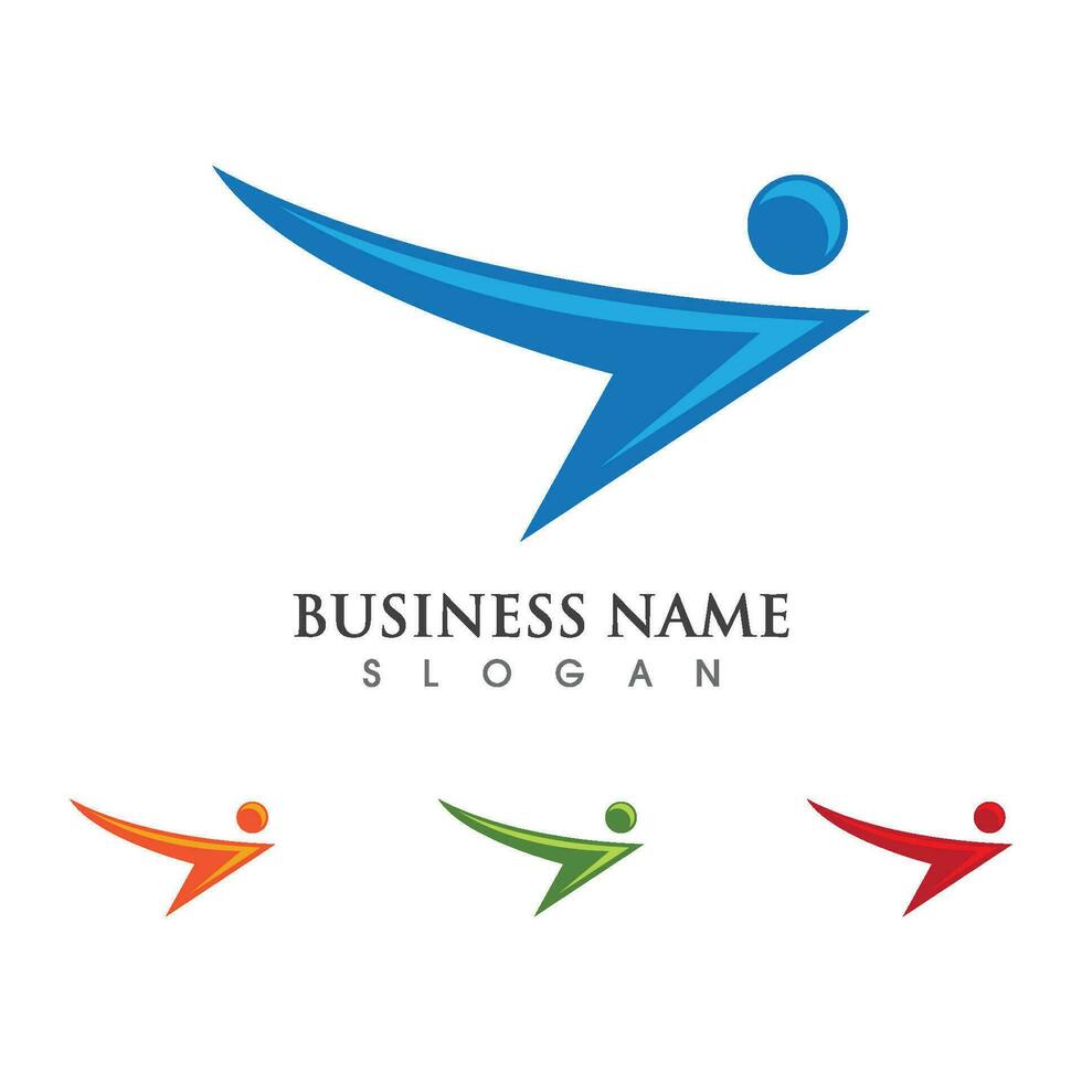 Human character logo sign vector