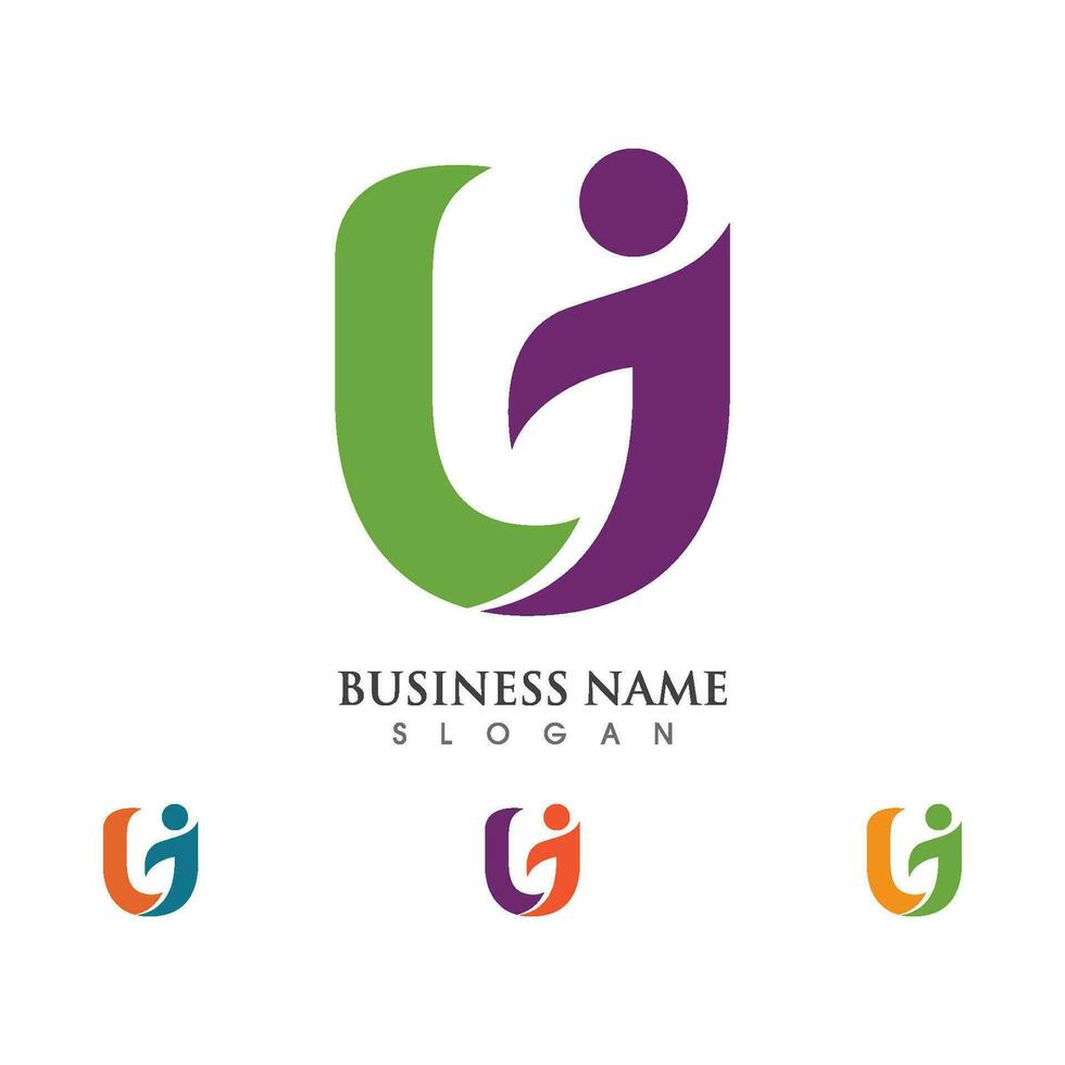 Human character logo sign vector