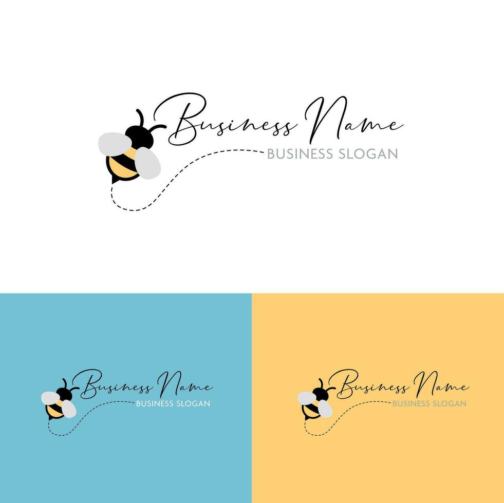 abeja logo para negocios vector