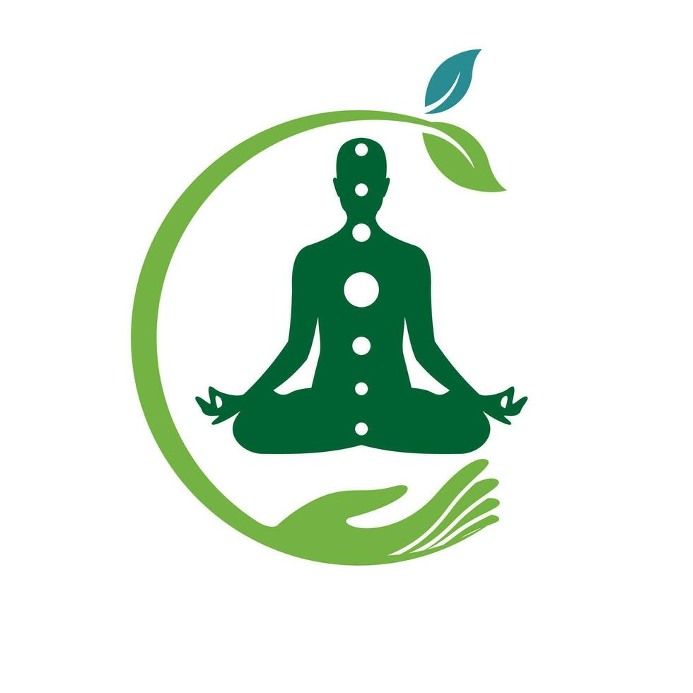 salud yoga meditación reiki imagen vector