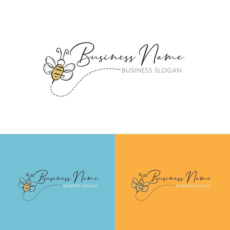 Bee logo for businesses vector