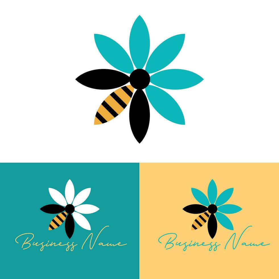 abeja logo para negocios vector