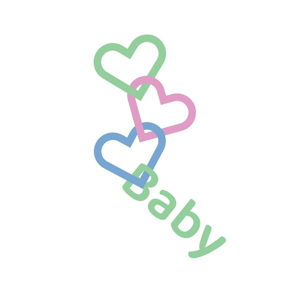 Looped hearts icon vector