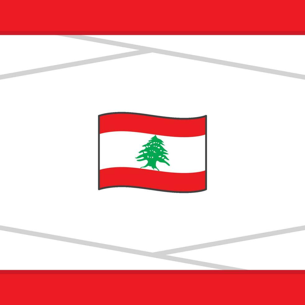 Lebanon Flag Abstract Background Design Template. Lebanon Independence Day Banner Social Media Post. Lebanon Vector