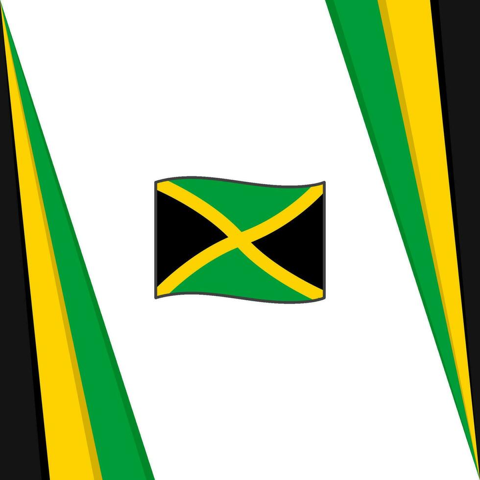 Jamaica Flag Abstract Background Design Template. Jamaica Independence Day Banner Social Media Post. Jamaica Flag vector