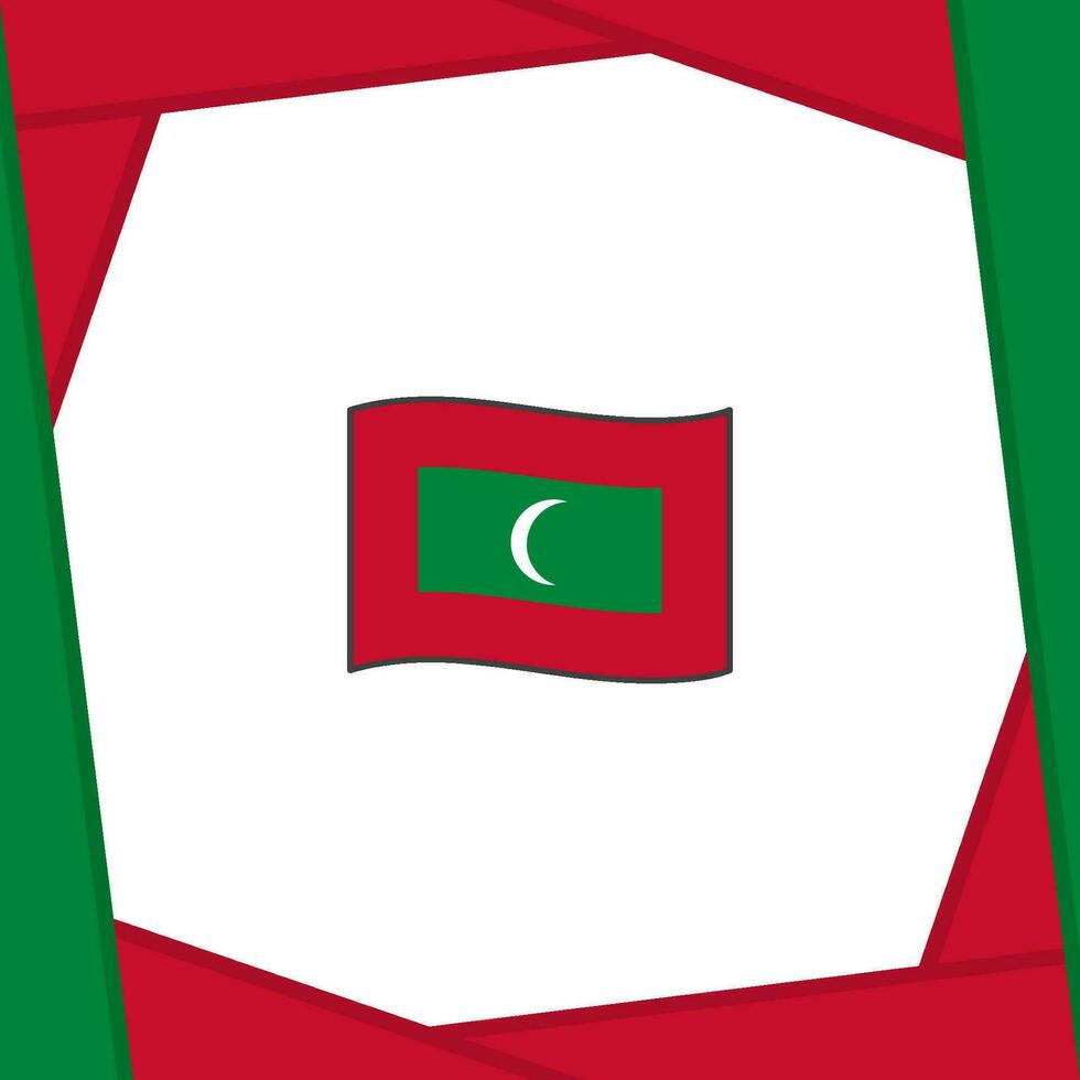 Maldives Flag Abstract Background Design Template. Maldives Independence Day Banner Social Media Post. Maldives Banner vector