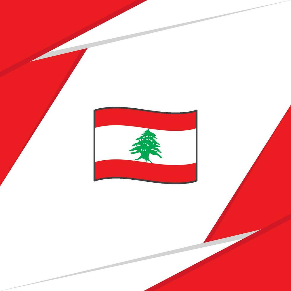 Lebanon Flag Abstract Background Design Template. Lebanon Independence Day Banner Social Media Post. Lebanon vector