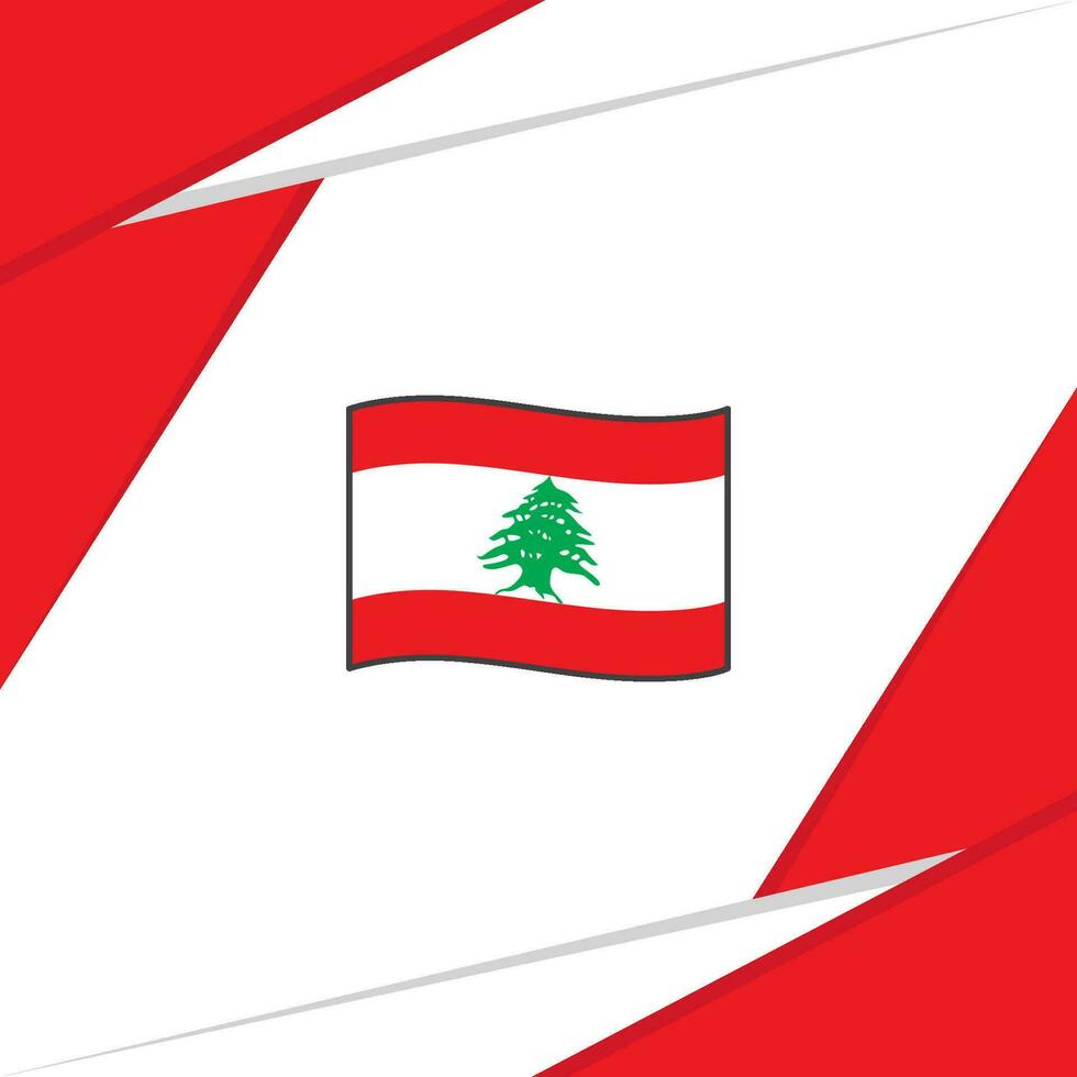 Lebanon Flag Abstract Background Design Template. Lebanon Independence Day Banner Social Media Post. Lebanon vector