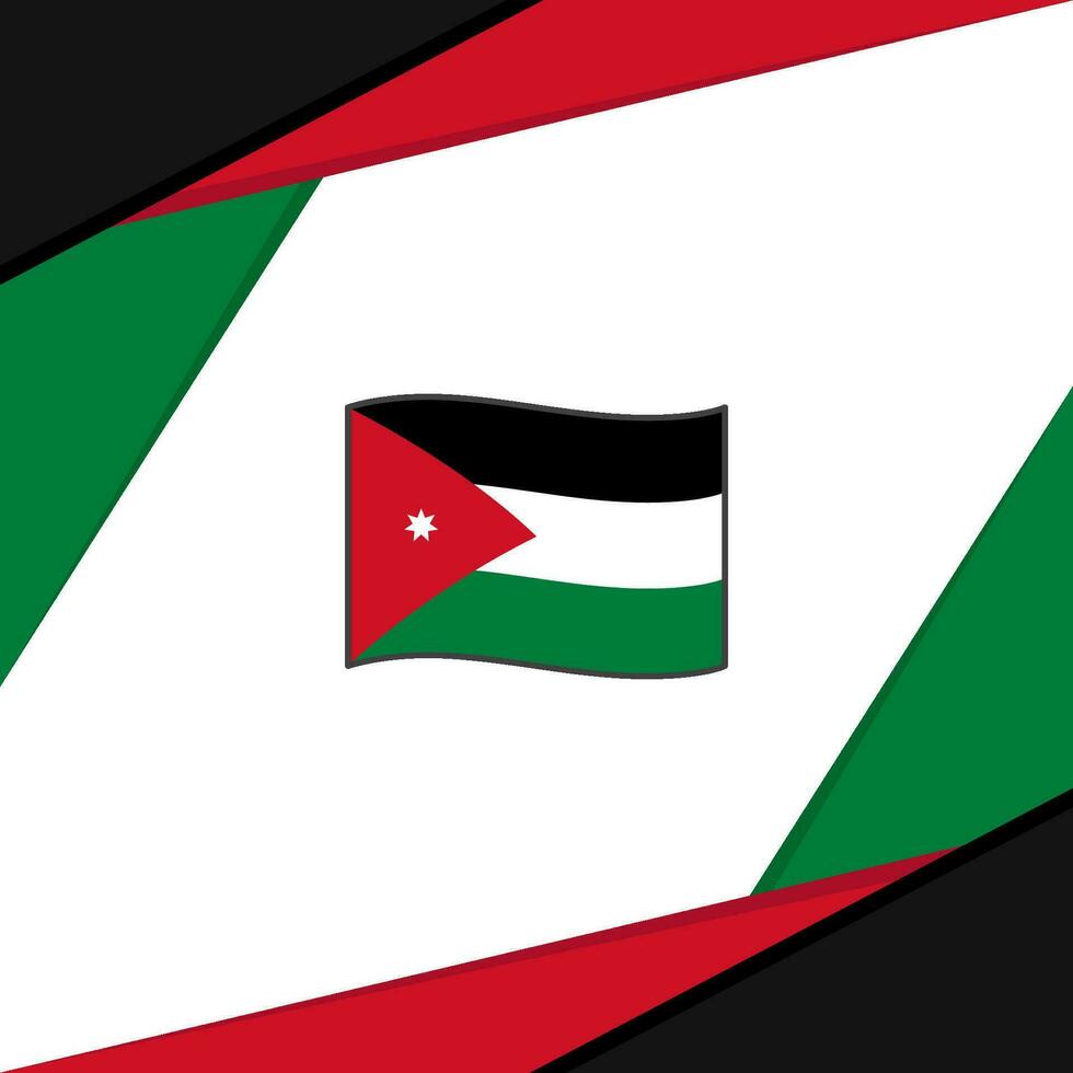 Jordan Flag Abstract Background Design Template. Jordan Independence Day Banner Social Media Post. Jordan vector