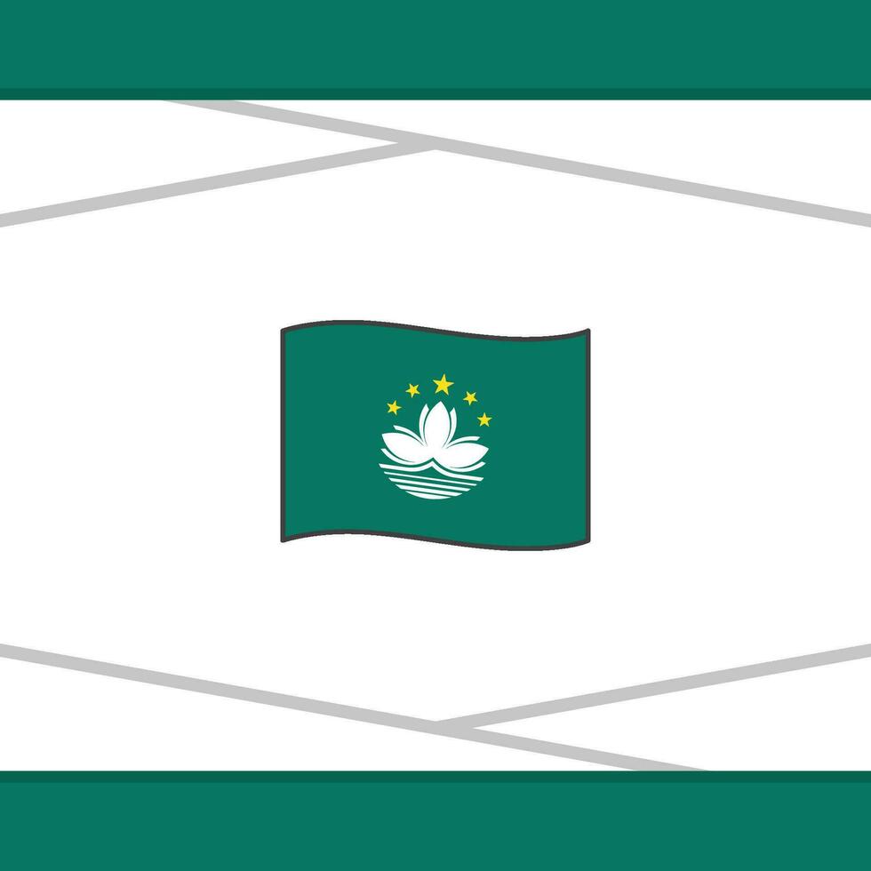 Macau Flag Abstract Background Design Template. Macau Independence Day Banner Social Media Post. Macau Vector
