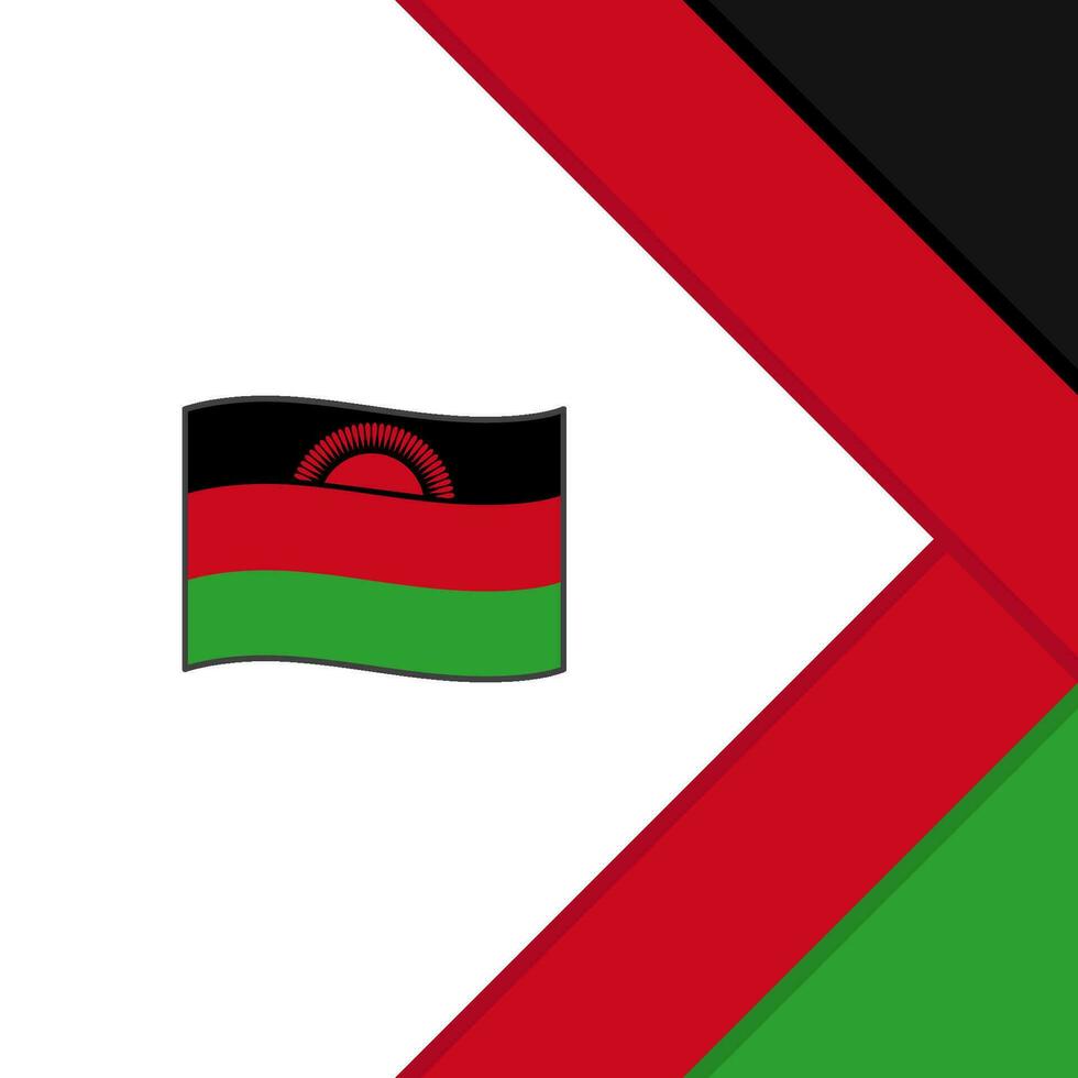 Malawi Flag Abstract Background Design Template. Malawi Independence Day Banner Social Media Post. Malawi Cartoon vector