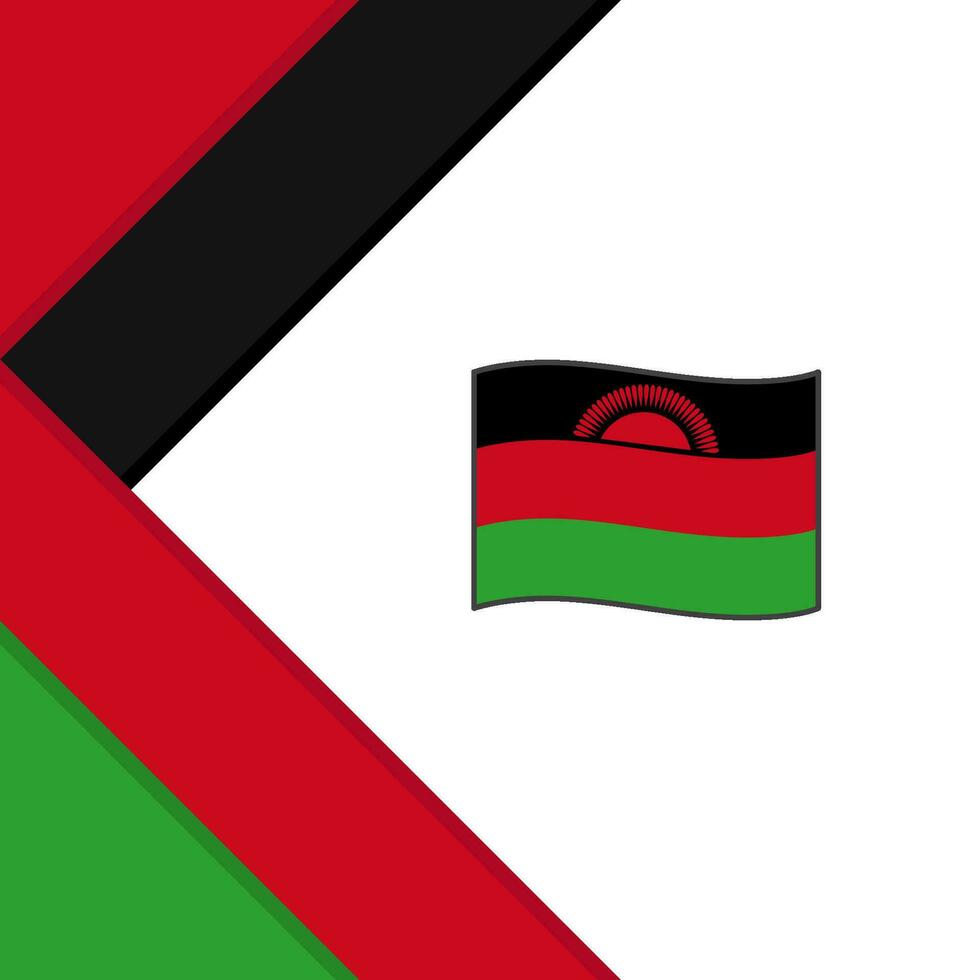 Malawi Flag Abstract Background Design Template. Malawi Independence Day Banner Social Media Post. Malawi Illustration vector