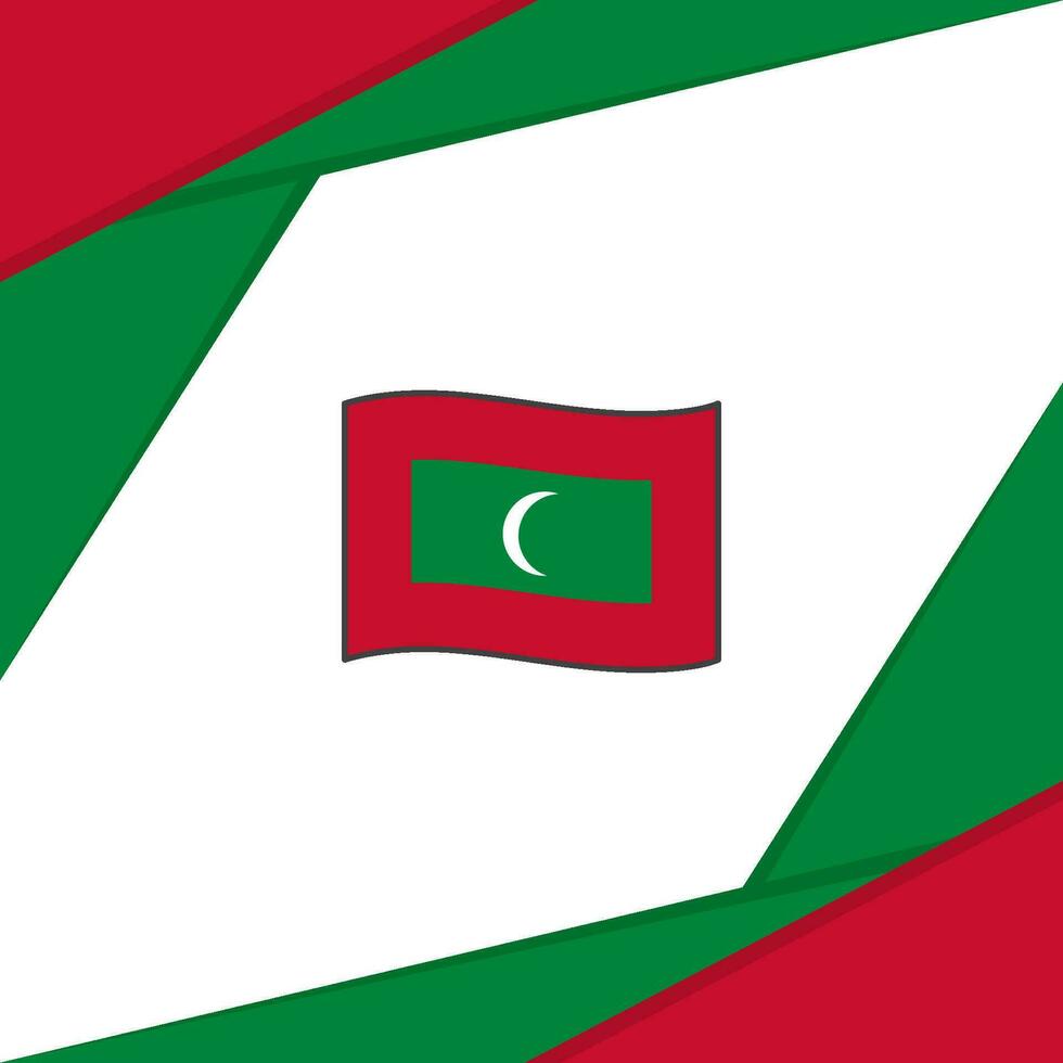 Maldives Flag Abstract Background Design Template. Maldives Independence Day Banner Social Media Post. Maldives vector