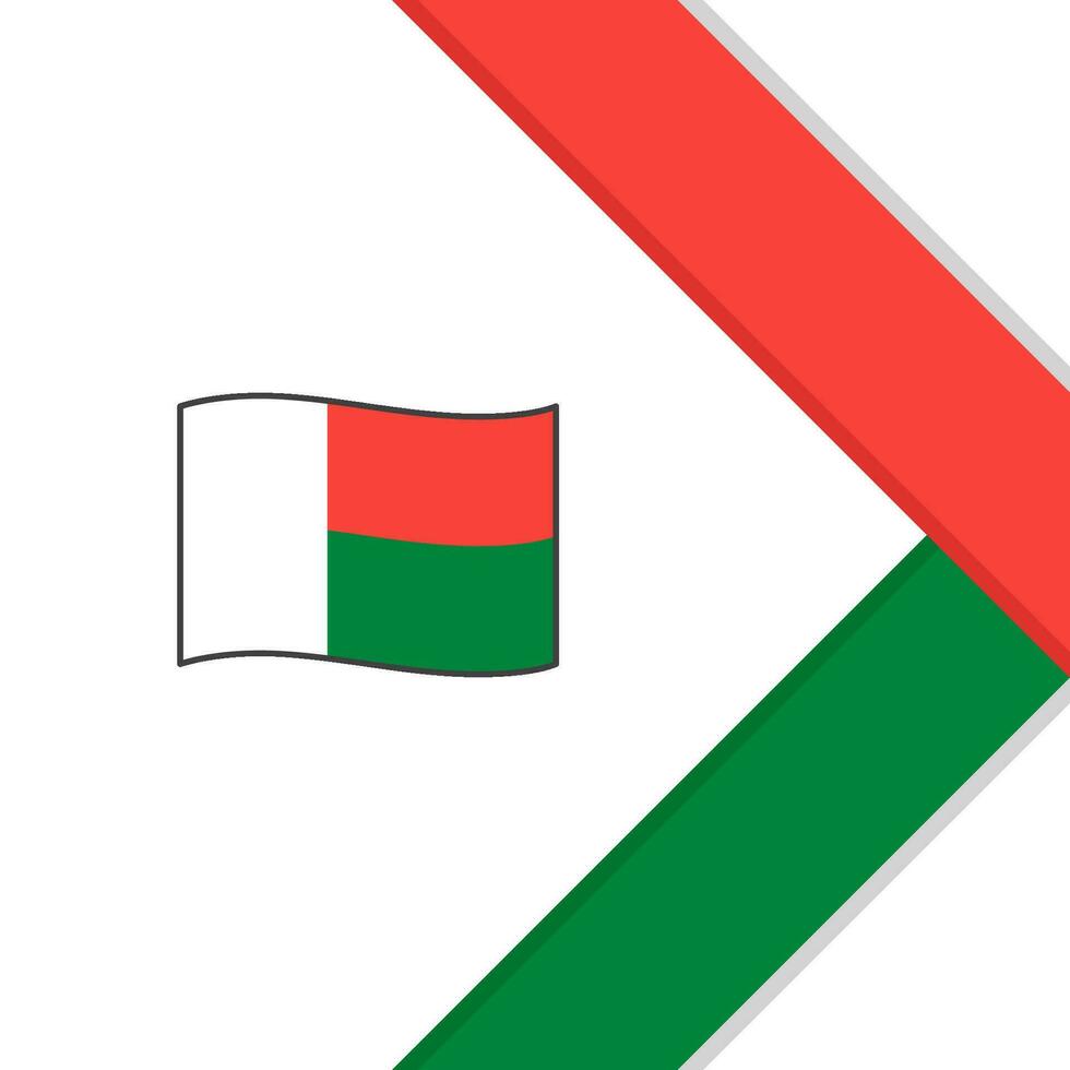 Madagascar Flag Abstract Background Design Template. Madagascar Independence Day Banner Social Media Post. Madagascar Cartoon vector