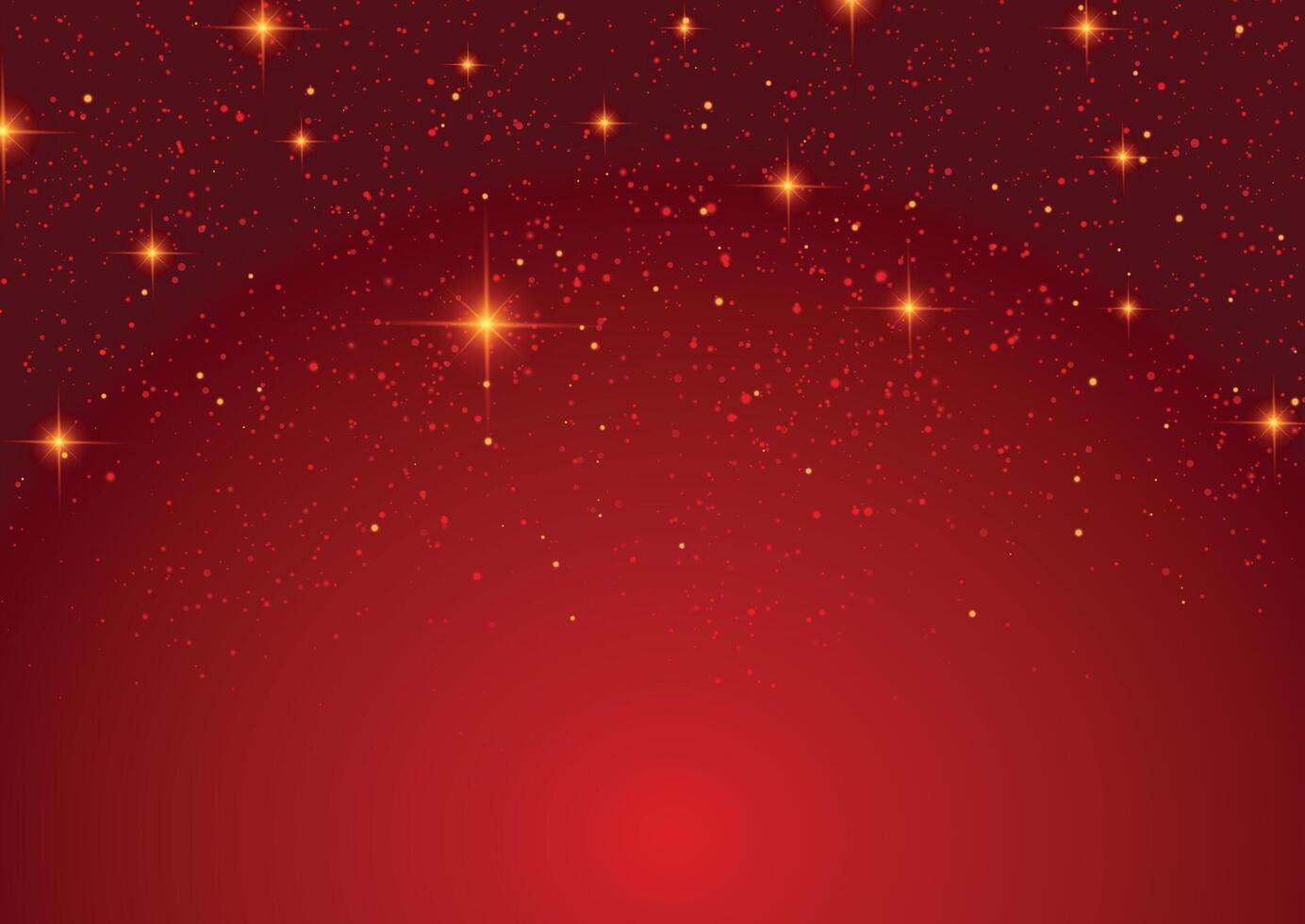 Christmas background with stars and red background vector