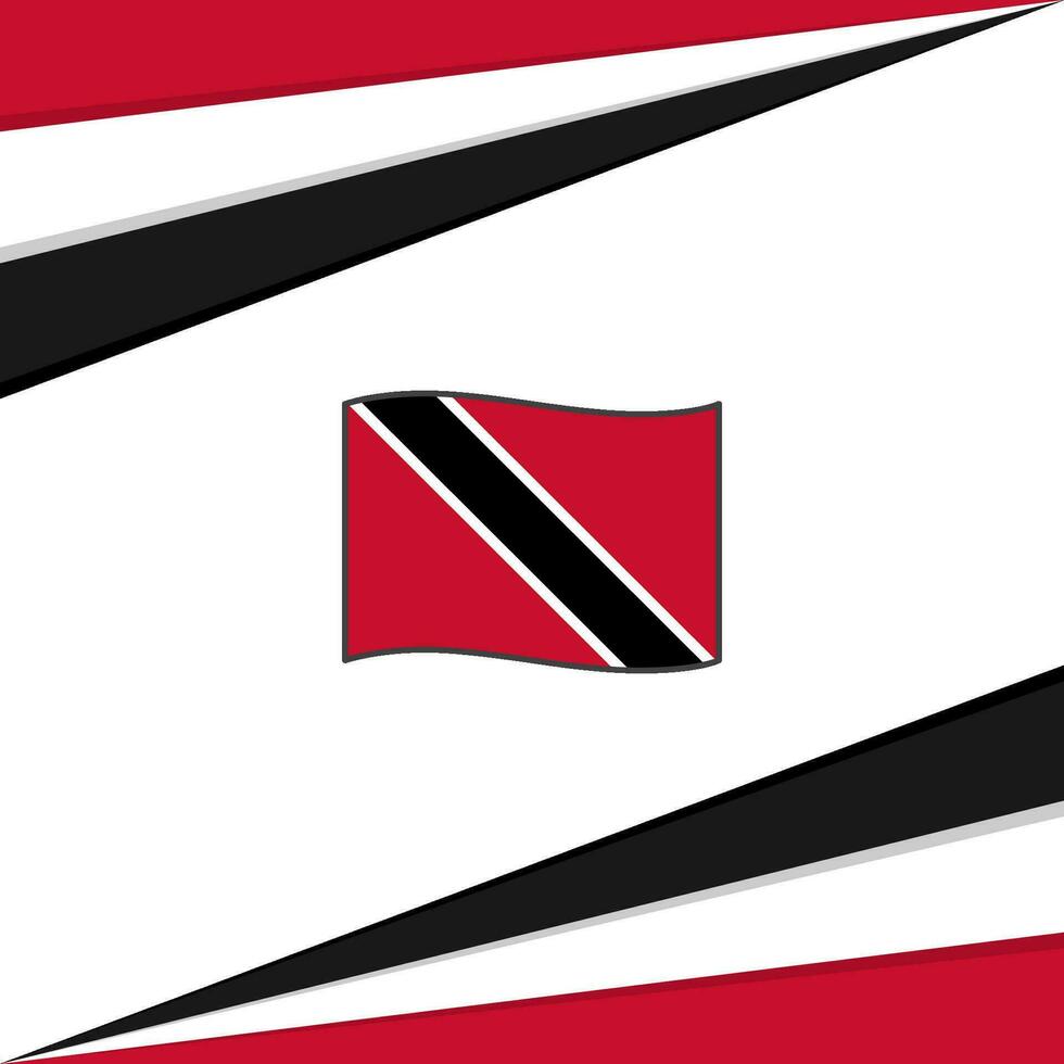 Trinidad And Tobago Flag Abstract Background Design Template. Trinidad And Tobago Independence Day Banner Social Media Post. Trinidad And Tobago Design vector