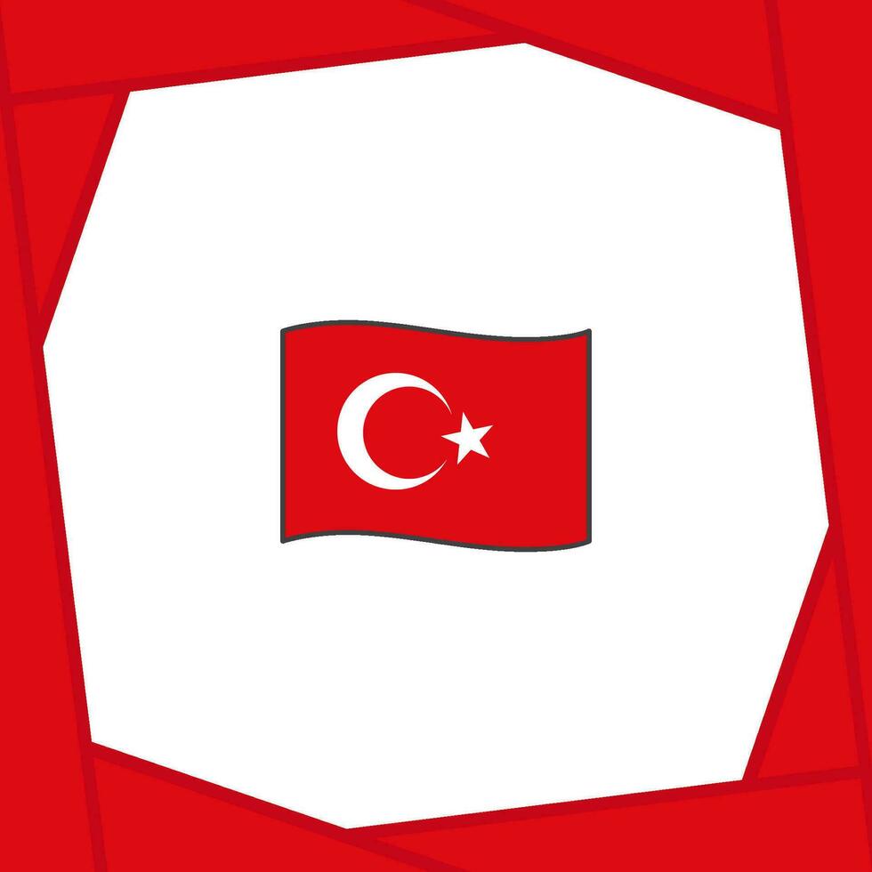 Turkey Flag Abstract Background Design Template. Turkey Independence Day Banner Social Media Post. Turkey Banner vector