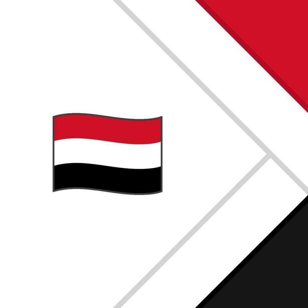 Yemen Flag Abstract Background Design Template. Yemen Independence Day Banner Social Media Post. Yemen Cartoon vector