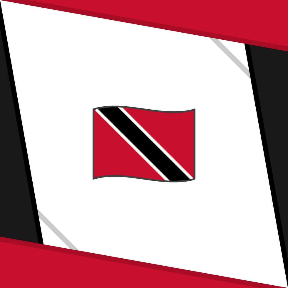 Trinidad And Tobago Flag Abstract Background Design Template. Trinidad And Tobago Independence Day Banner Social Media Post. Trinidad And Tobago Independence Day vector