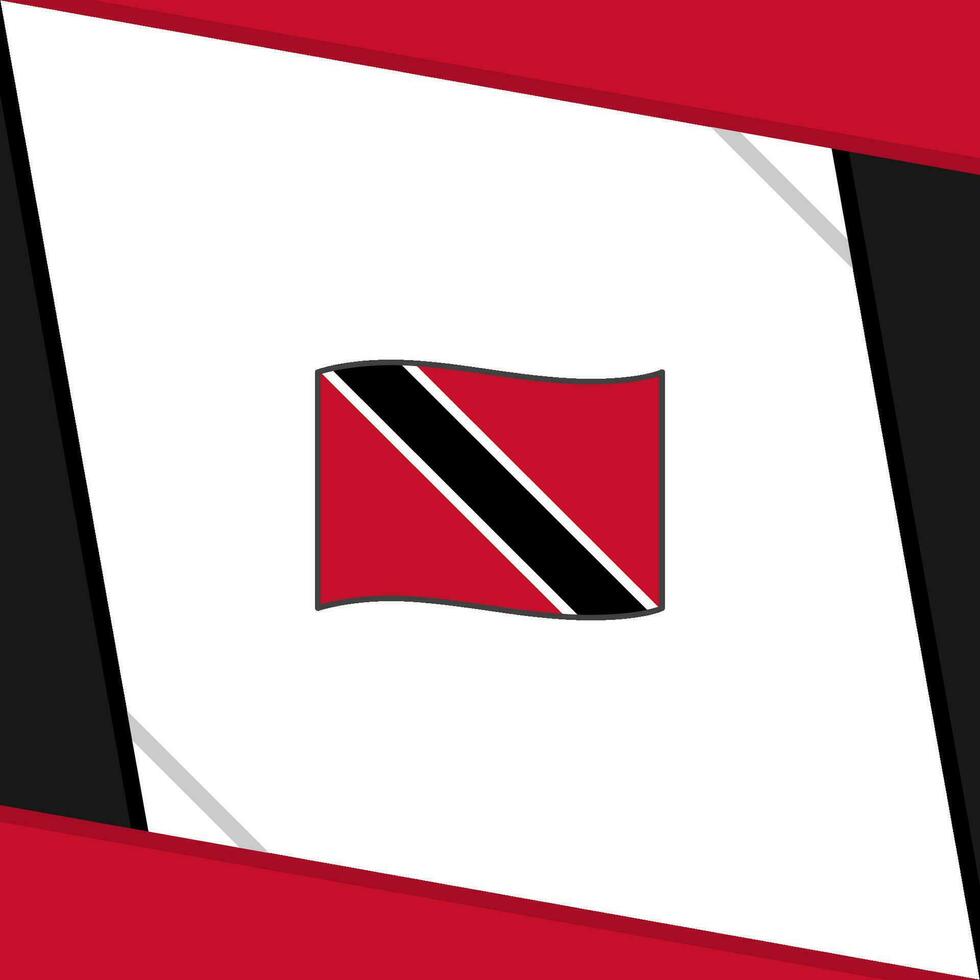 Trinidad And Tobago Flag Abstract Background Design Template. Trinidad And Tobago Independence Day Banner Social Media Post. Trinidad And Tobago Independence Day vector