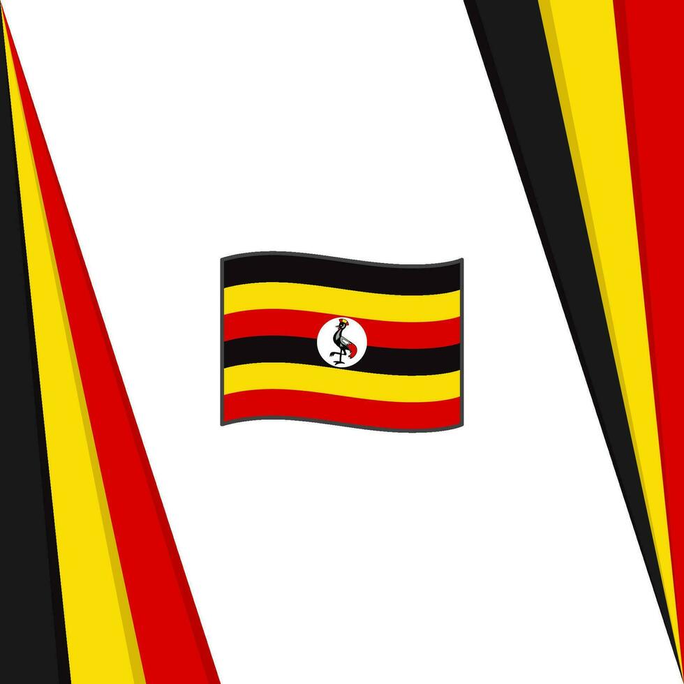 Uganda Flag Abstract Background Design Template. Uganda Independence Day Banner Social Media Post. Uganda Flag vector