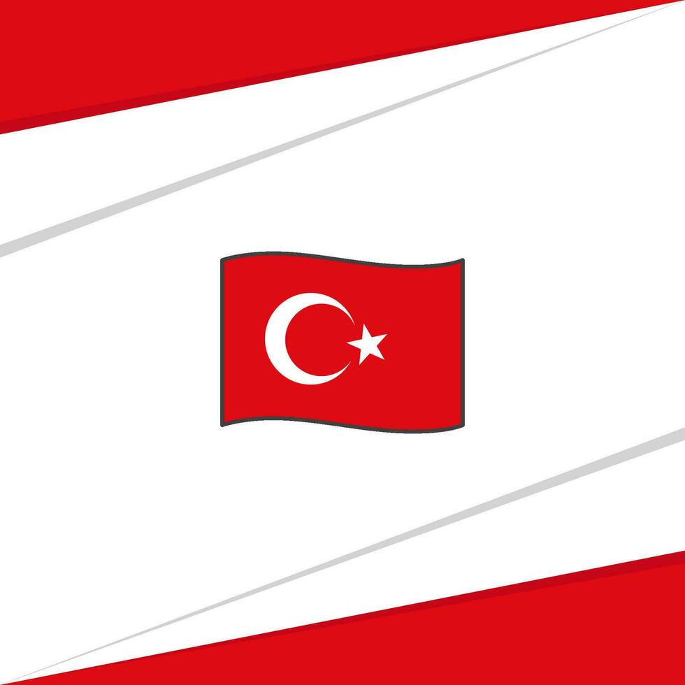 Turkey Flag Abstract Background Design Template. Turkey Independence Day Banner Social Media Post. Turkey Design vector
