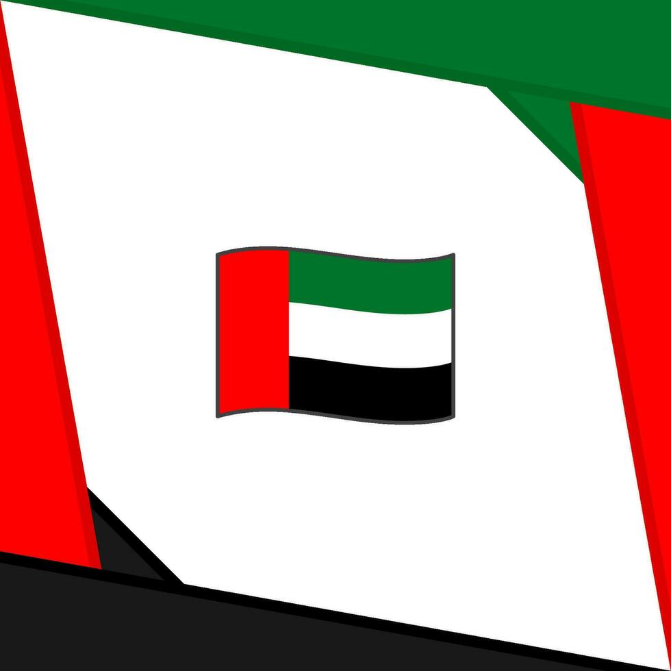 United Arab Emirates Flag Abstract Background Design Template. United Arab Emirates Independence Day Banner Social Media Post. Independence Day vector