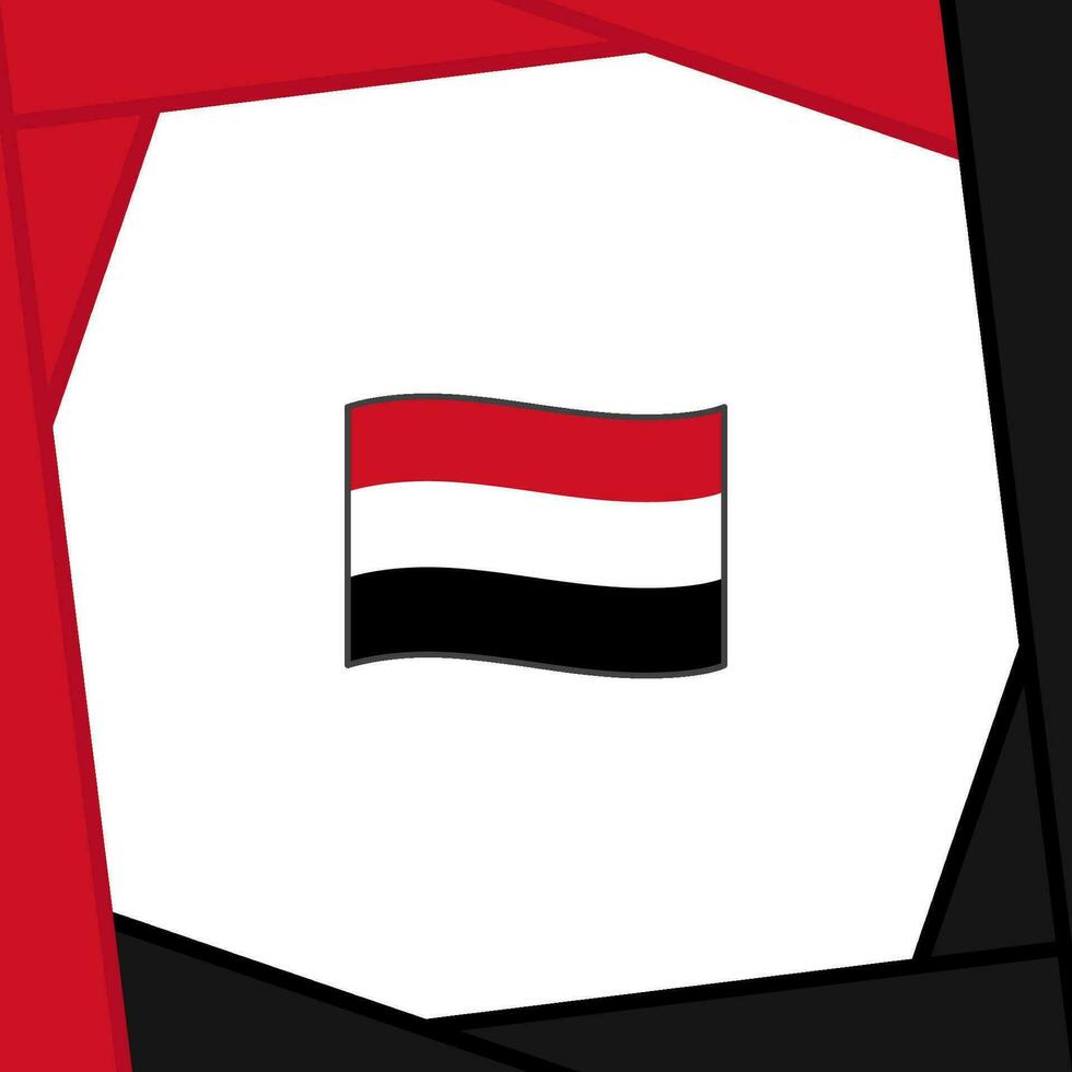 Yemen Flag Abstract Background Design Template. Yemen Independence Day Banner Social Media Post. Yemen Banner vector