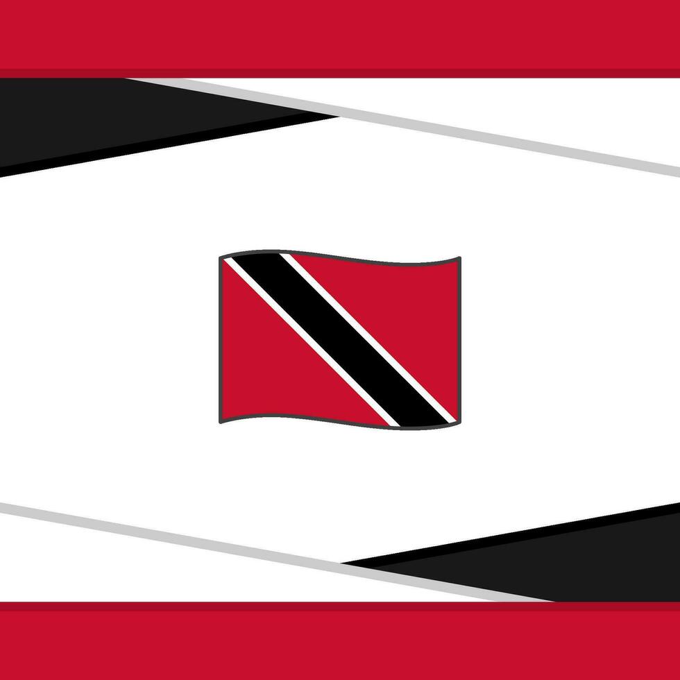 Trinidad And Tobago Flag Abstract Background Design Template. Trinidad And Tobago Independence Day Banner Social Media Post. Trinidad And Tobago Vector