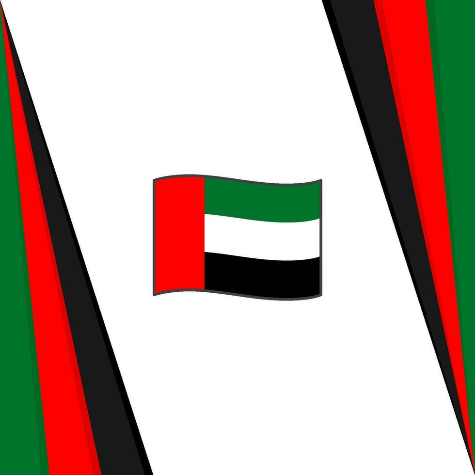 United Arab Emirates Flag Abstract Background Design Template. United Arab Emirates Independence Day Banner Social Media Post. Flag vector