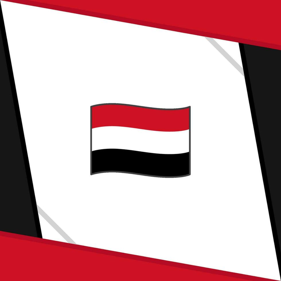 Yemen Flag Abstract Background Design Template. Yemen Independence Day Banner Social Media Post. Yemen Independence Day vector