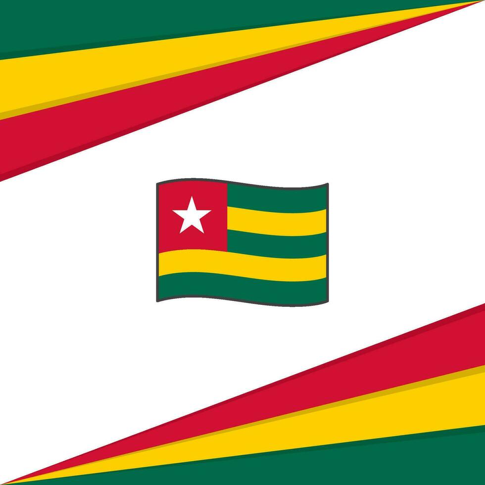 Togo Flag Abstract Background Design Template. Togo Independence Day Banner Social Media Post. Togo Design vector