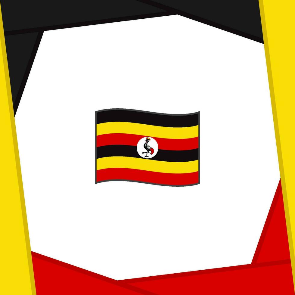 Uganda Flag Abstract Background Design Template. Uganda Independence Day Banner Social Media Post. Uganda Banner vector