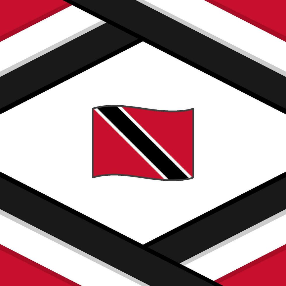 Trinidad And Tobago Flag Abstract Background Design Template. Trinidad And Tobago Independence Day Banner Social Media Post. Trinidad And Tobago Template vector